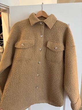 Camel Boucle Shacket/Jacket - Sz M/L
